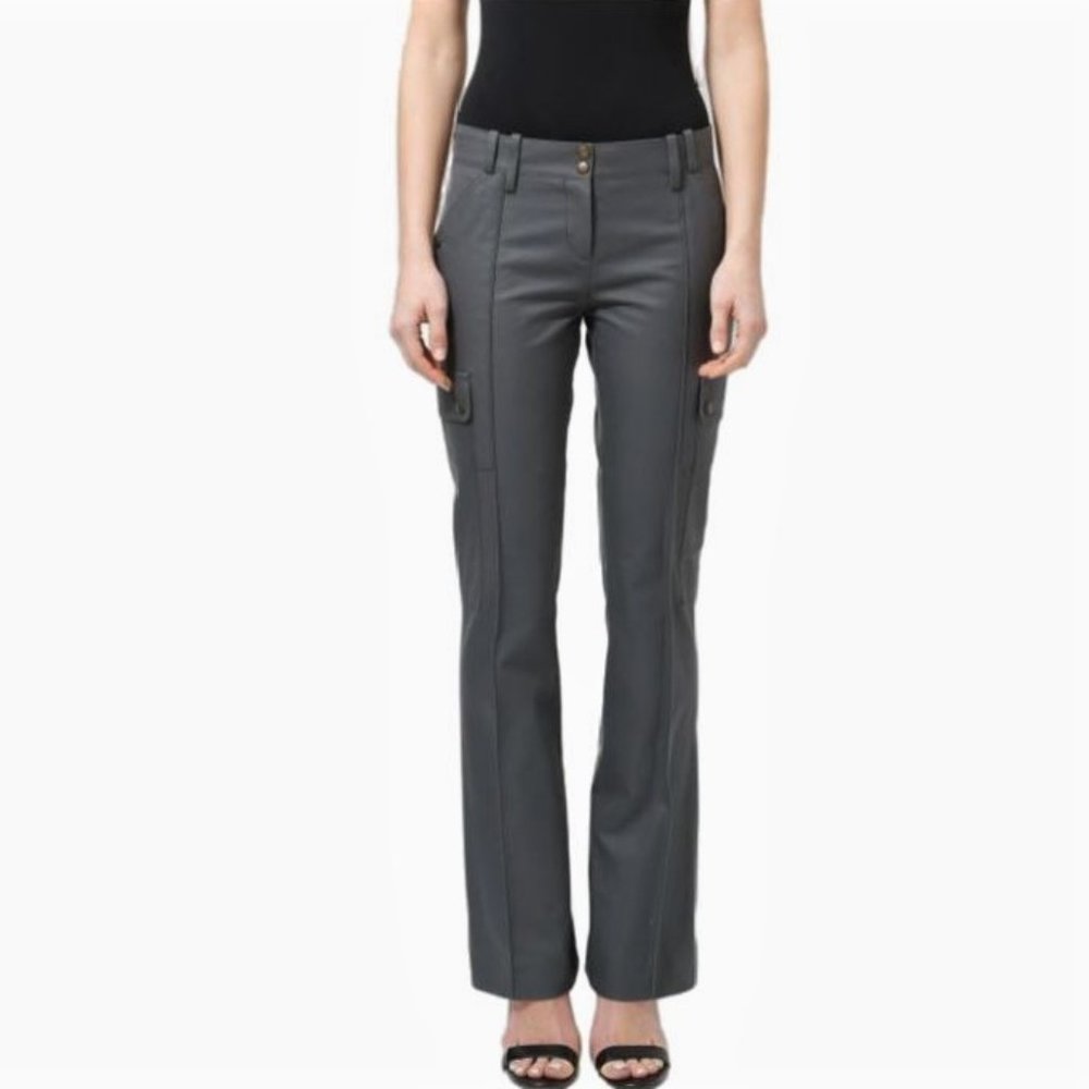 30x36 Designer Balenciaga Grey Cargo Trouser Pants Runway Collection 38FR 6 M